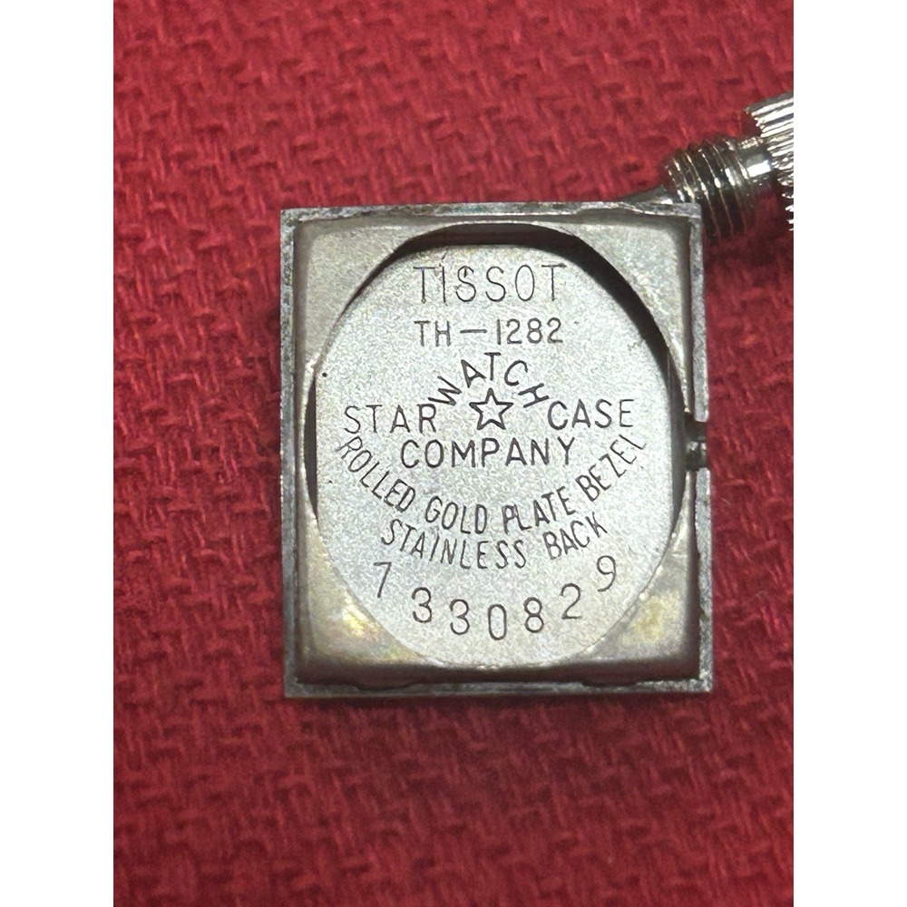 Vintage Tissot 10Kt RGP Bezel Tank Style TH-1282 1330829 READ - Picture 15 of 16